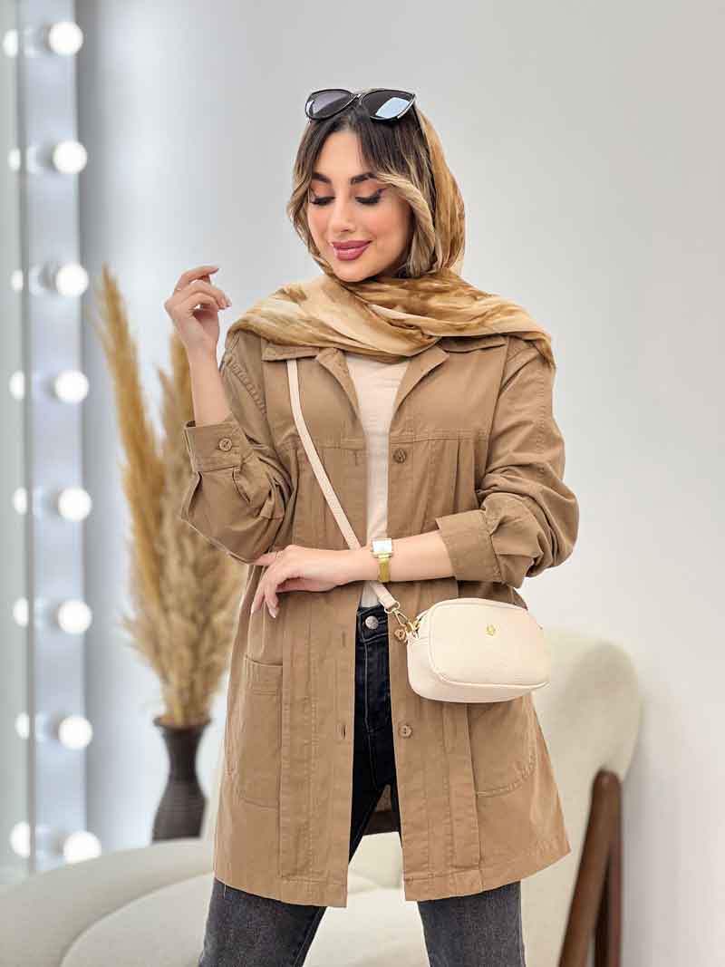 مانتو جلو پیله دو جیب کد 4985 مانتو جلو پیله دو جیب کد 4985