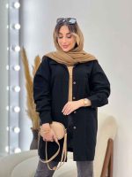 مانتو جلو پیله دو جیب کد 4985 - تصویر 4