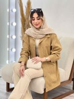 مانتو جلو پیله دو جیب کد 4985 - تصویر 13