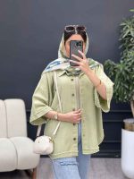 مانتو سر جیب دکمه دریا کد 4980 - تصویر 13
