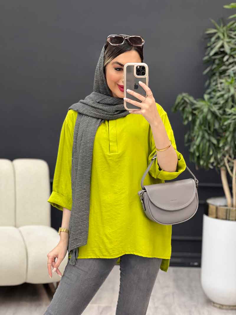 مانتو جلو بسته دکمه مخفی 4965 مانتو جلو بسته دکمه مخفی 4965