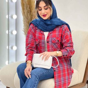 مانتو چهارخونه دو جیب شمیم کد 4995