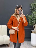 مانتو برش هلالی آستین ریش کد 4988 - تصویر 16