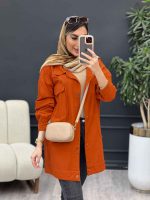 مانتو برش هلالی آستین ریش کد 4988 - تصویر 5