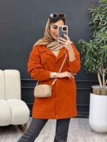 مانتو برش هلالی آستین ریش کد 4988 - تصویر 12