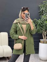 مانتو برش هلالی آستین ریش کد 4988 - تصویر 19