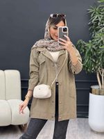 مانتو برش هلالی آستین ریش کد 4988 - تصویر 15