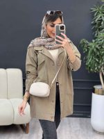 مانتو برش هلالی آستین ریش کد 4988 - تصویر 2