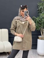 مانتو برش هلالی آستین ریش کد 4988 - تصویر 10