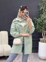 مانتو برش هلالی آستین ریش کد 4988 - تصویر 3