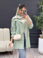مانتو برش هلالی آستین ریش کد 4988 - تصویر 13