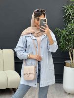 مانتو برش هلالی آستین ریش کد 4988 - تصویر 4