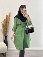 مانتو کمر گت ژیله دار کد 4975 - تصویر 18
