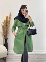 مانتو کمر گت ژیله دار کد 4975 - تصویر 12
