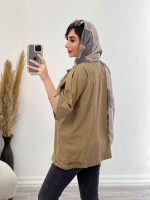 مانتو سرشانه پاگن دو جیب کد 4992 - تصویر 16