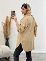 مانتو دکمه مخفی برش دار کد 4991 - تصویر 10