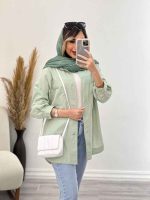 مانتو دکمه مخفی برش دار کد 4991 - تصویر 2