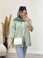 مانتو سرشانه پاگن دو جیب کد 4992 - تصویر 8