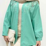 مانتو جلو گلدوزی نرگس کد 4998