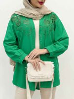مانتو جلو گلدوزی نرگس کد 4998 - تصویر 20