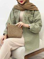 مانتو جلو گلدوزی نرگس کد 4998 - تصویر 16