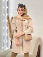 مانتو سر جیب دکمه ملیکا کد 4997 - تصویر 4