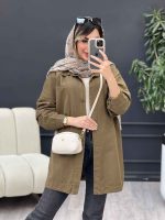 مانتو کتان دو جیب بالا تانیا کد 4999 - تصویر 3
