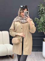 مانتو کتان دو جیب بالا تانیا کد 4999 - تصویر 4