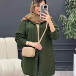 مانتو کتان دو جیب بالا تانیا کد 4999