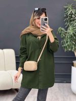 مانتو کتان دو جیب بالا تانیا کد 4999 - تصویر 7