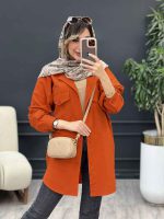 مانتو پشت پیله دو جیب سوگند کد 4996 - تصویر 14