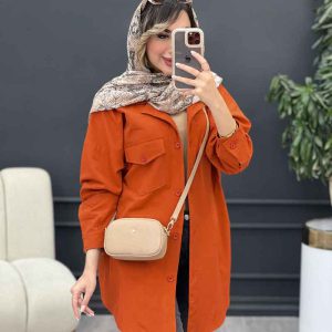 مانتو پشت پیله دو جیب سوگند کد 4996