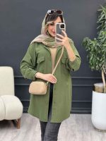 مانتو پشت پیله دو جیب سوگند کد 4996 - تصویر 8