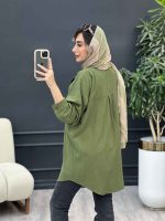 مانتو پشت پیله دو جیب سوگند کد 4996 - تصویر 16
