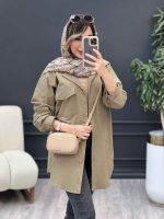 مانتو پشت پیله دو جیب سوگند کد 4996 - تصویر 17