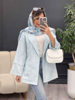 مانتو برش هلالی دو جیب  کد 5006 - تصویر 8