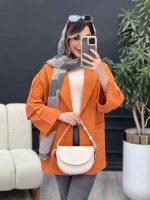 مانتو برش هلالی دو جیب  کد 5006 - تصویر 25