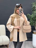 مانتو برش هلالی دو جیب  کد 5006 - تصویر 19