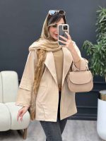 مانتو برش هلالی دو جیب  کد 5006 - تصویر 12