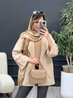 مانتو برش هلالی دو جیب  کد 5006 - تصویر 5