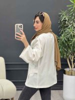 مانتو برش هلالی دو جیب  کد 5006 - تصویر 11