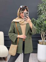 مانتو برش هلالی دو جیب  کد 5006 - تصویر 17
