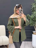 مانتو برش هلالی دو جیب  کد 5006 - تصویر 3