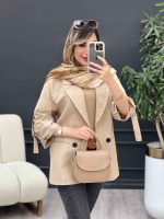 مانتو آستین سگک دو دکمه کد 5014 - تصویر 4