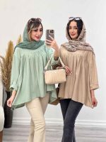 مانتو جلو چین آستین پیله کد 5013 - تصویر 10