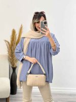 مانتو جلو چین آستین پیله کد 5013 - تصویر 14
