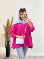 مانتو جلو چین آستین پیله کد 5013