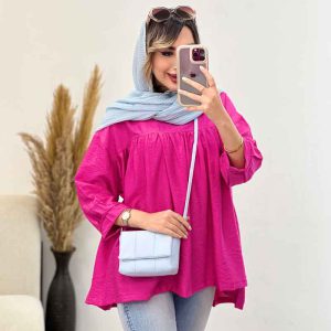 مانتو جلو چین آستین پیله کد 5013