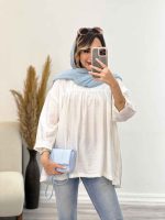 مانتو جلو چین آستین پیله کد 5013 - تصویر 26