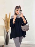 مانتو جلو چین آستین پیله کد 5013 - تصویر 7